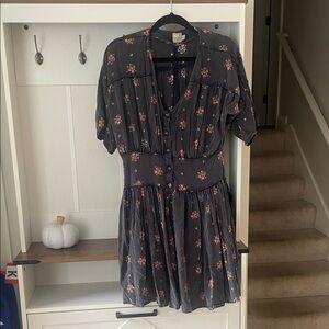 ASOS Dark Gray Floral Mini Dress